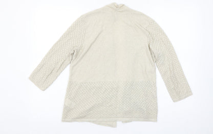 Womens UK Size 12 H&M Beige Cardigan Jumper