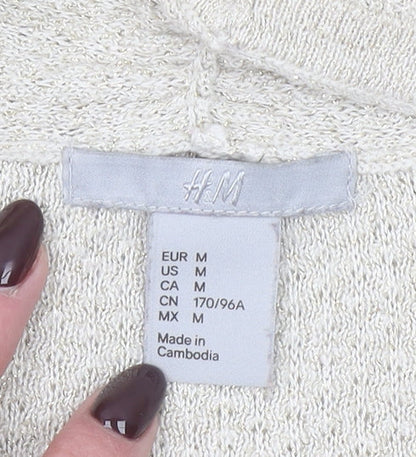 Womens UK Size 12 H&M Beige Cardigan Jumper