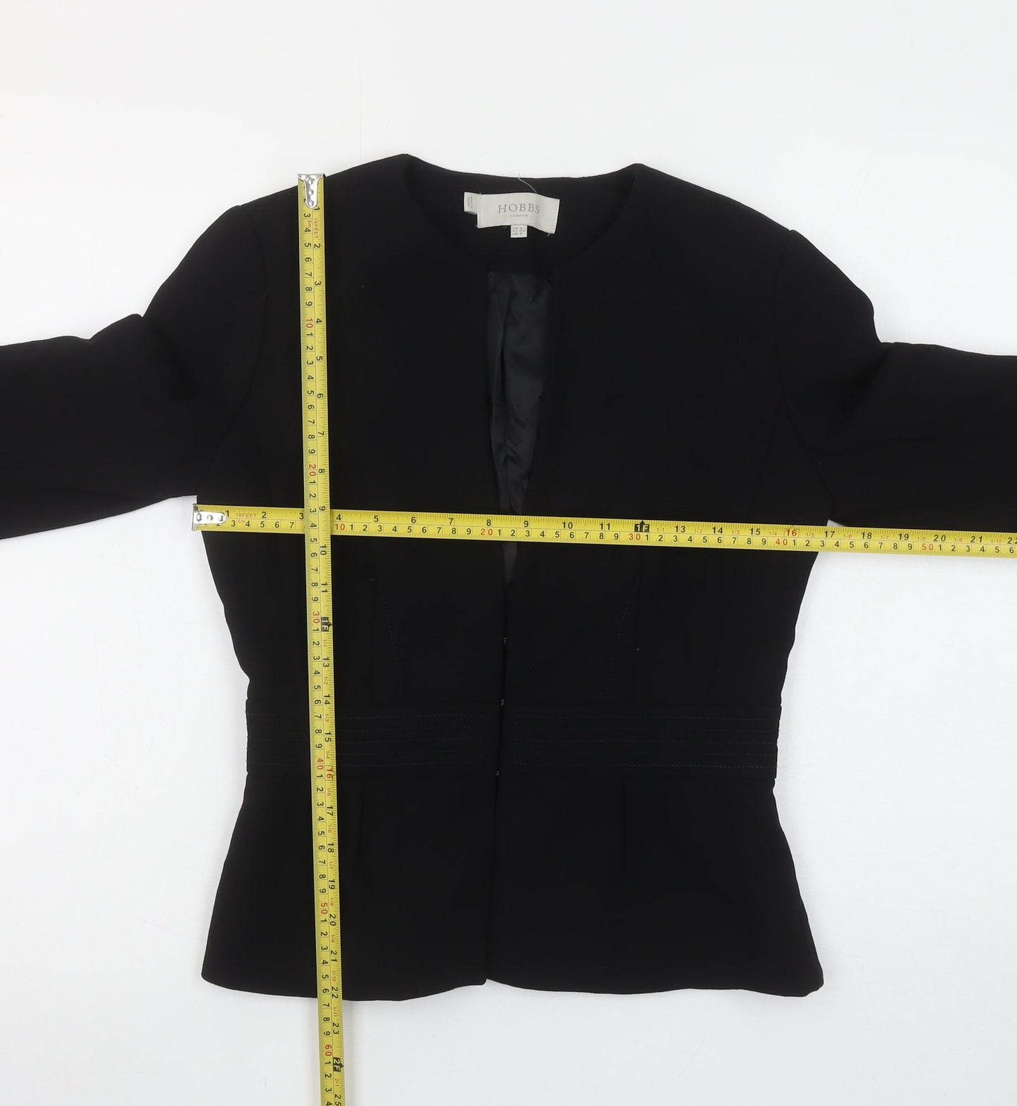 Hobbs Women Black Size 8 Tailored Lined Blazer Jacket