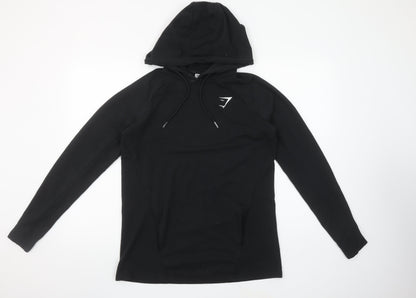Gymshark Women's Black Pullover Hoodie Small Stretch Cotton Blend