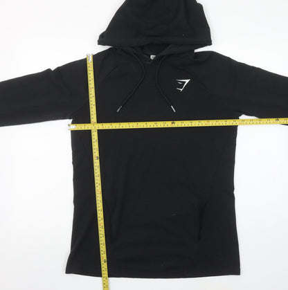 Gymshark Women's Black Pullover Hoodie Small Stretch Cotton Blend