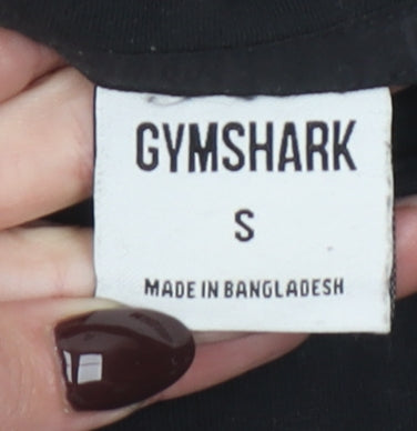 Gymshark Women's Black Pullover Hoodie Small Stretch Cotton Blend