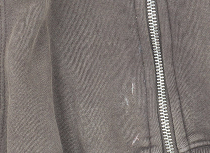 Zara Men's Brown Hooded Full Zip Fleece Lined Basic Jacket Size S