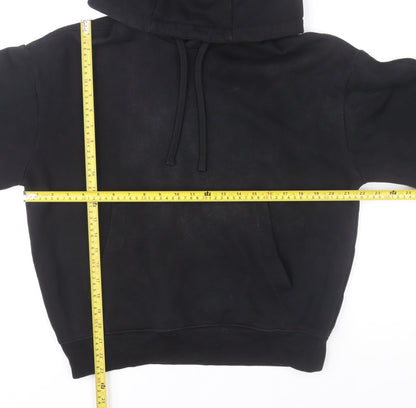 Zara Men's Black Pullover Hoodie Size S Fleece Regular Fit