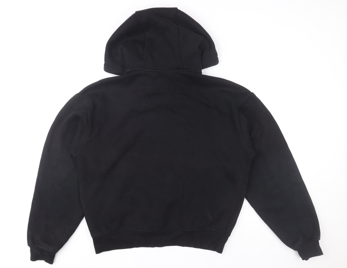 Zara Men's Black Pullover Hoodie Size S Fleece Regular Fit