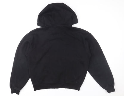 Zara Men's Black Pullover Hoodie Size S Fleece Regular Fit