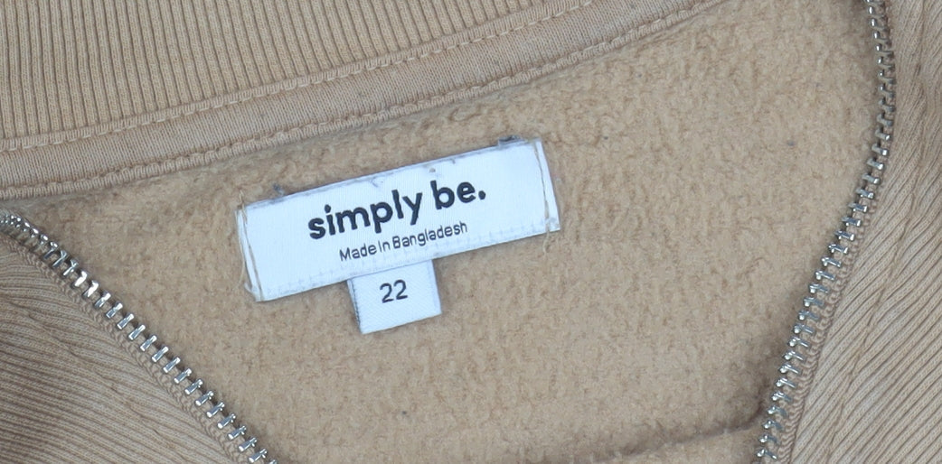 Womens UK Size 22 Simply Be Beige Pullover Sweatshirt