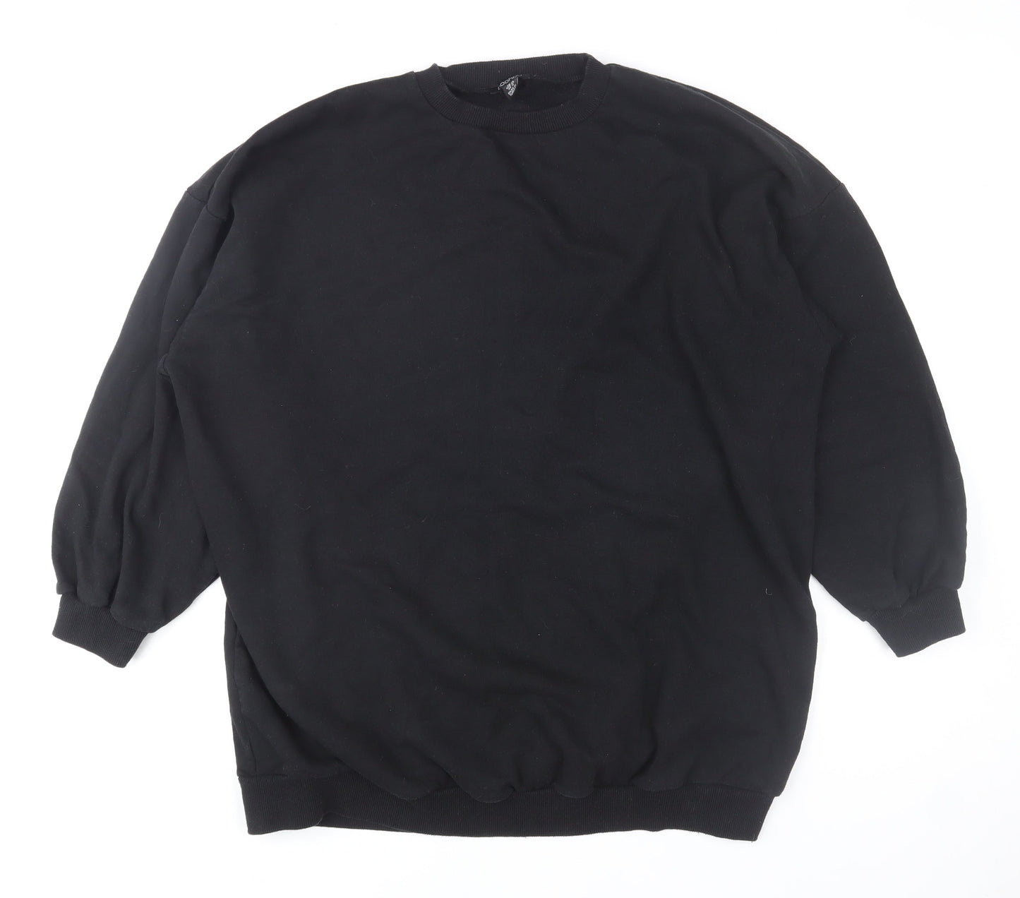 Womens UK Size 16 Boohoo Black Pullover Sweatshirt