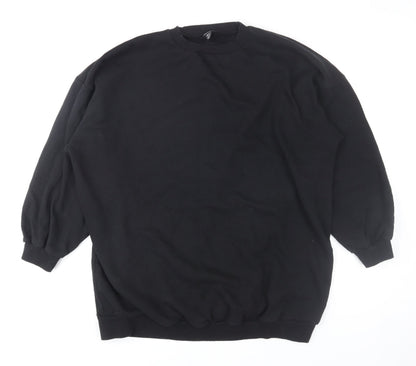 Womens UK Size 16 Boohoo Black Pullover Sweatshirt