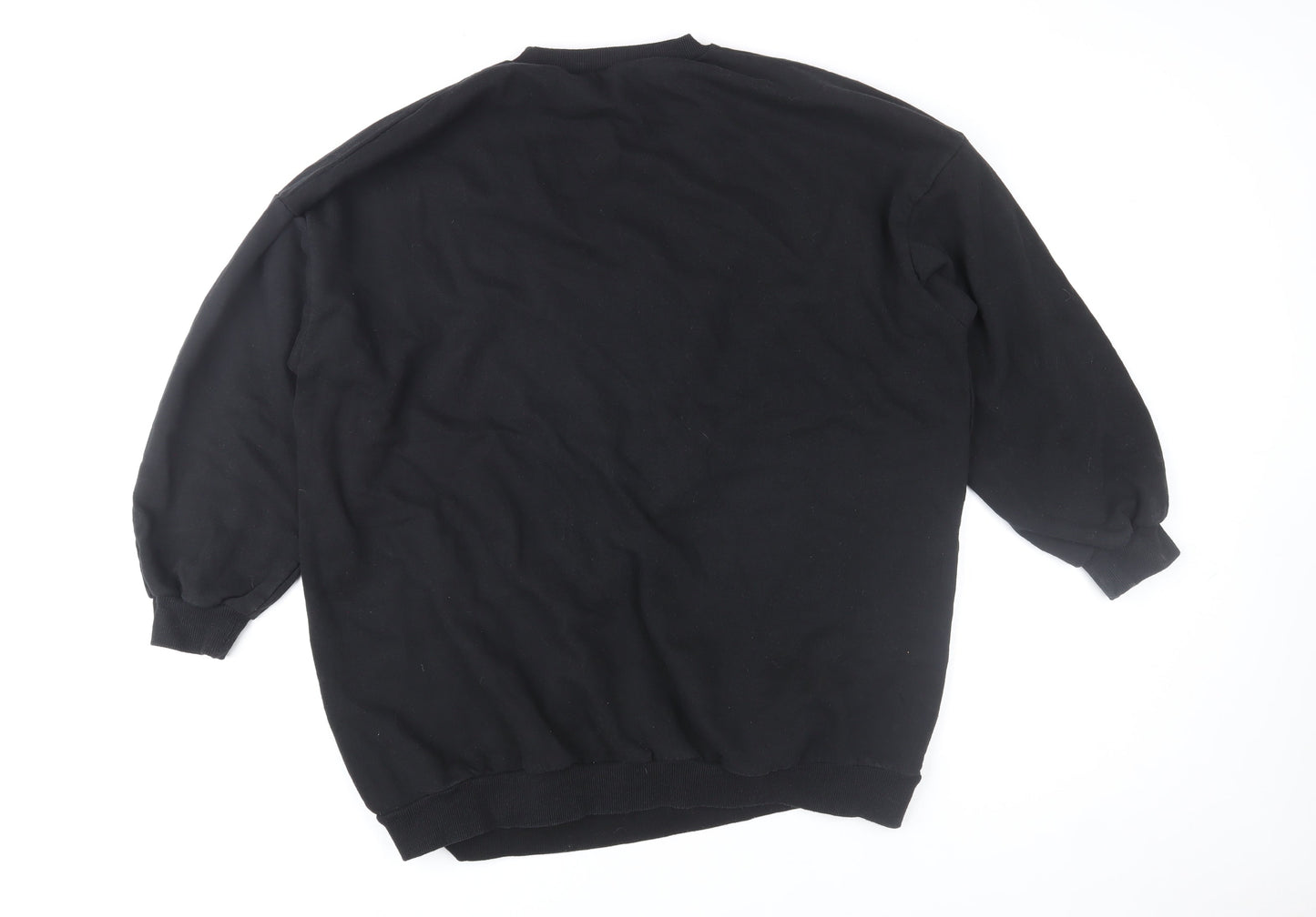 Womens UK Size 16 Boohoo Black Pullover Sweatshirt