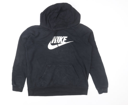 Mens UK Size M Nike Black Pullover Hoodie