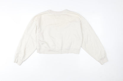 Womens UK Size S Zara Beige Pullover Sweatshirt