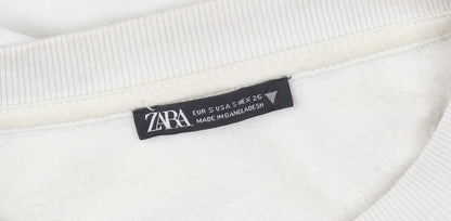 Womens UK Size S Zara Beige Pullover Sweatshirt