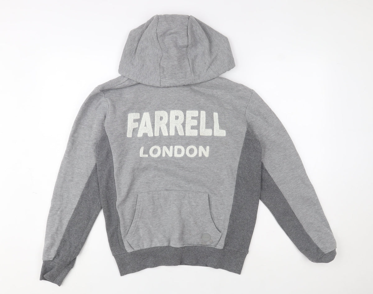 Mens UK Size S Farrell London Grey Pullover Hoodie