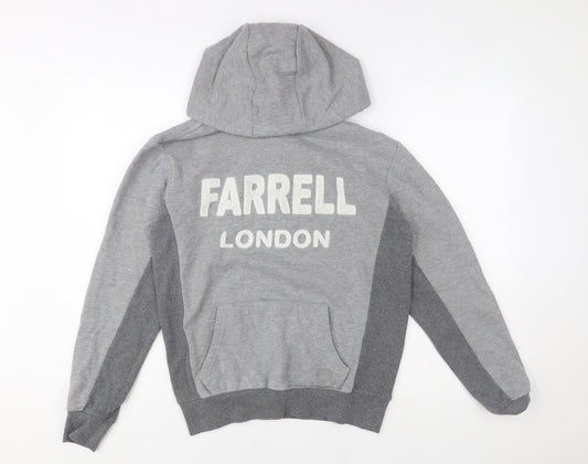 Mens UK Size S Farrell London Grey Pullover Hoodie