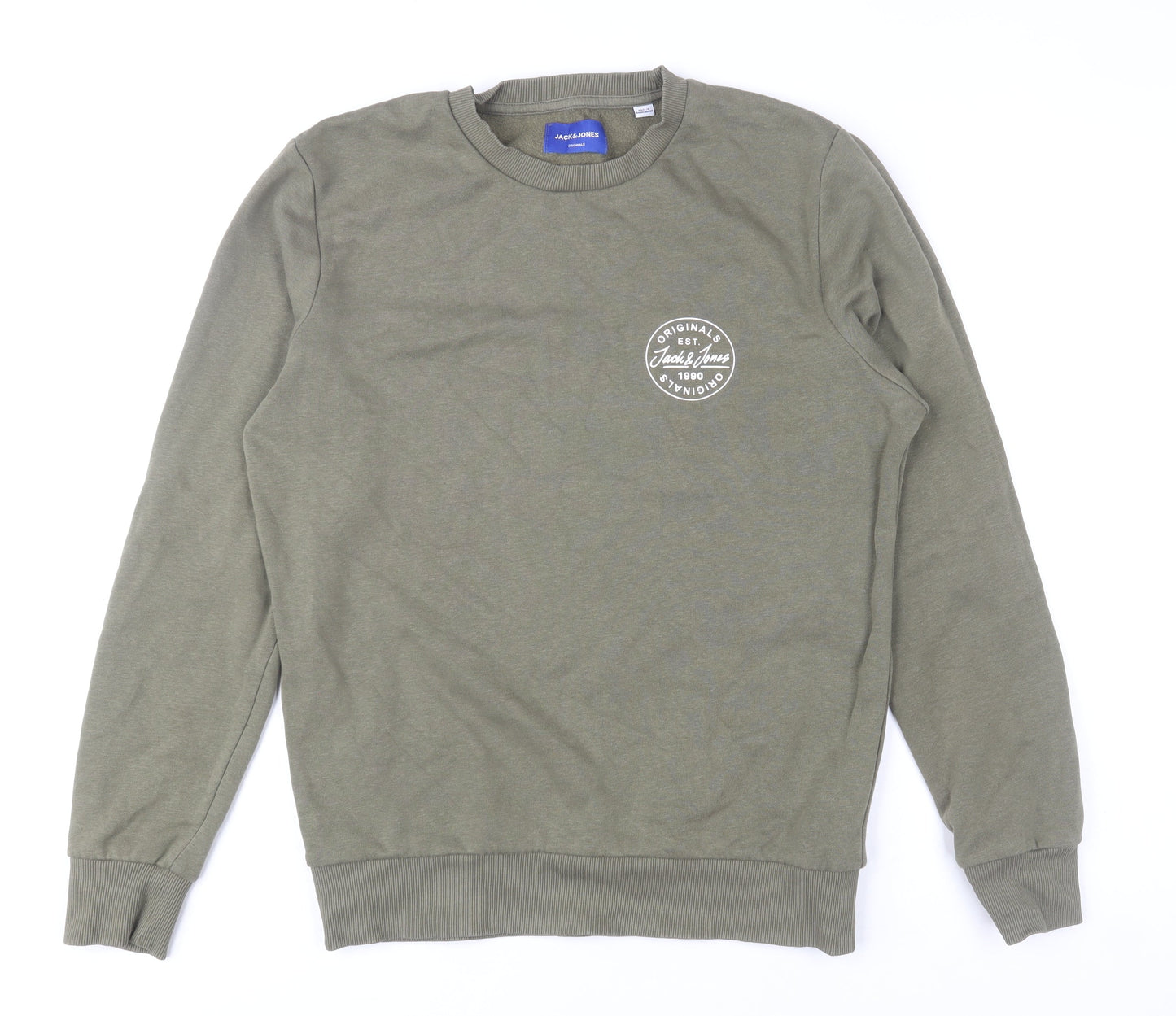 Mens UK Size S JACK & JONES Green Pullover Sweatshirt