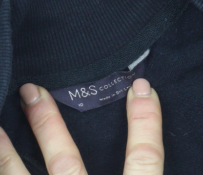 Womens UK Size 10 Marks and Spencer Black Pullover Sweatshirt
