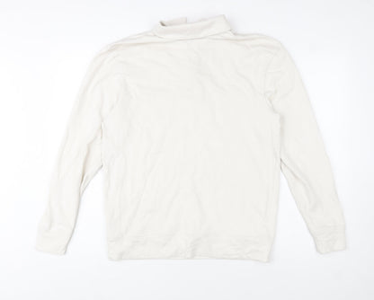 Mens UK Size M Marks and Spencer Ivory 1/2 Zip Sweatshirt