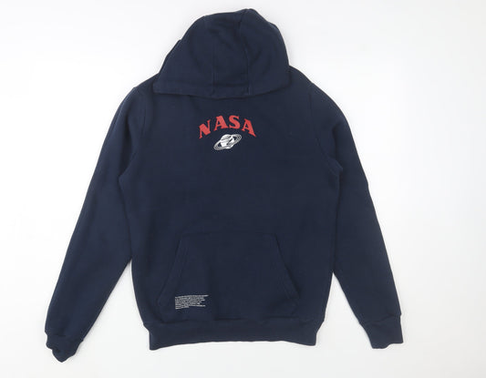 Mens UK Size XS NASA Blue Pullover Hoodie