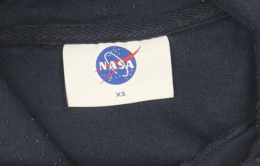 Mens UK Size XS NASA Blue Pullover Hoodie