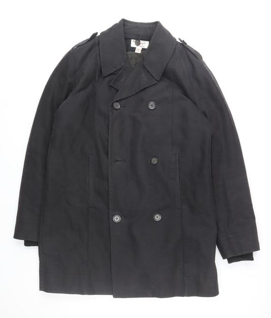 Mens UK Size L Original Penguin Black Pea Coat