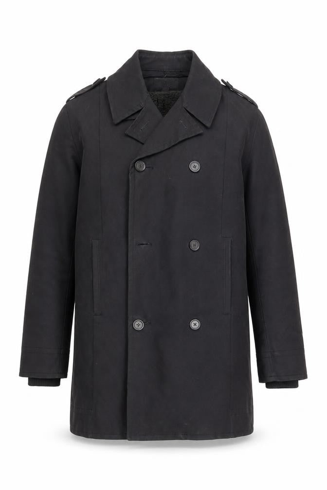 Mens UK Size L Original Penguin Black Pea Coat