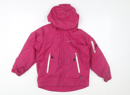 Girls UK Size 6 Years Quechua Pink Rain Coat