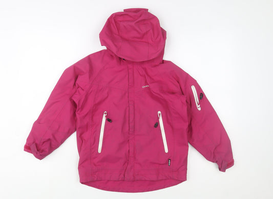 Girls UK Size 6 Years Quechua Pink Rain Coat