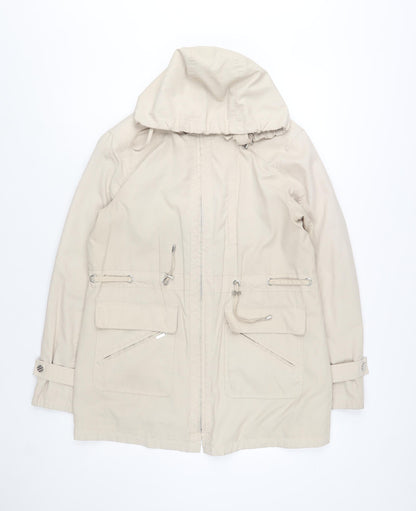 Womens UK Size 14 David Barry Beige Parka Coat