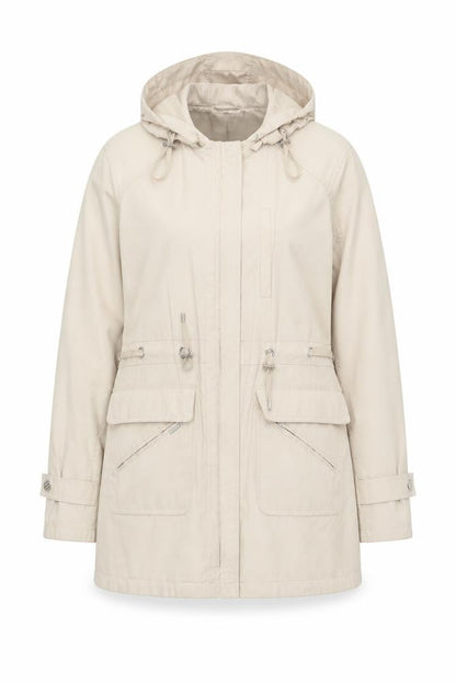Womens UK Size 14 David Barry Beige Parka Coat