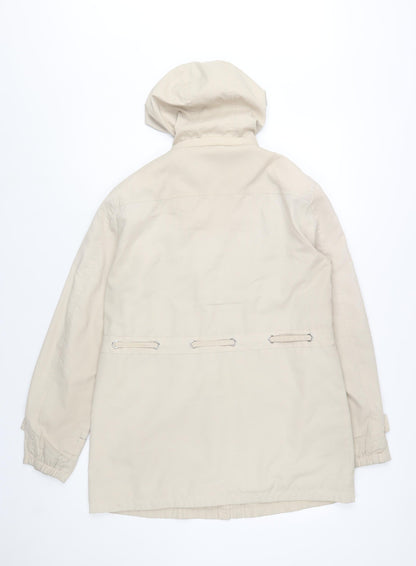Womens UK Size 14 David Barry Beige Parka Coat