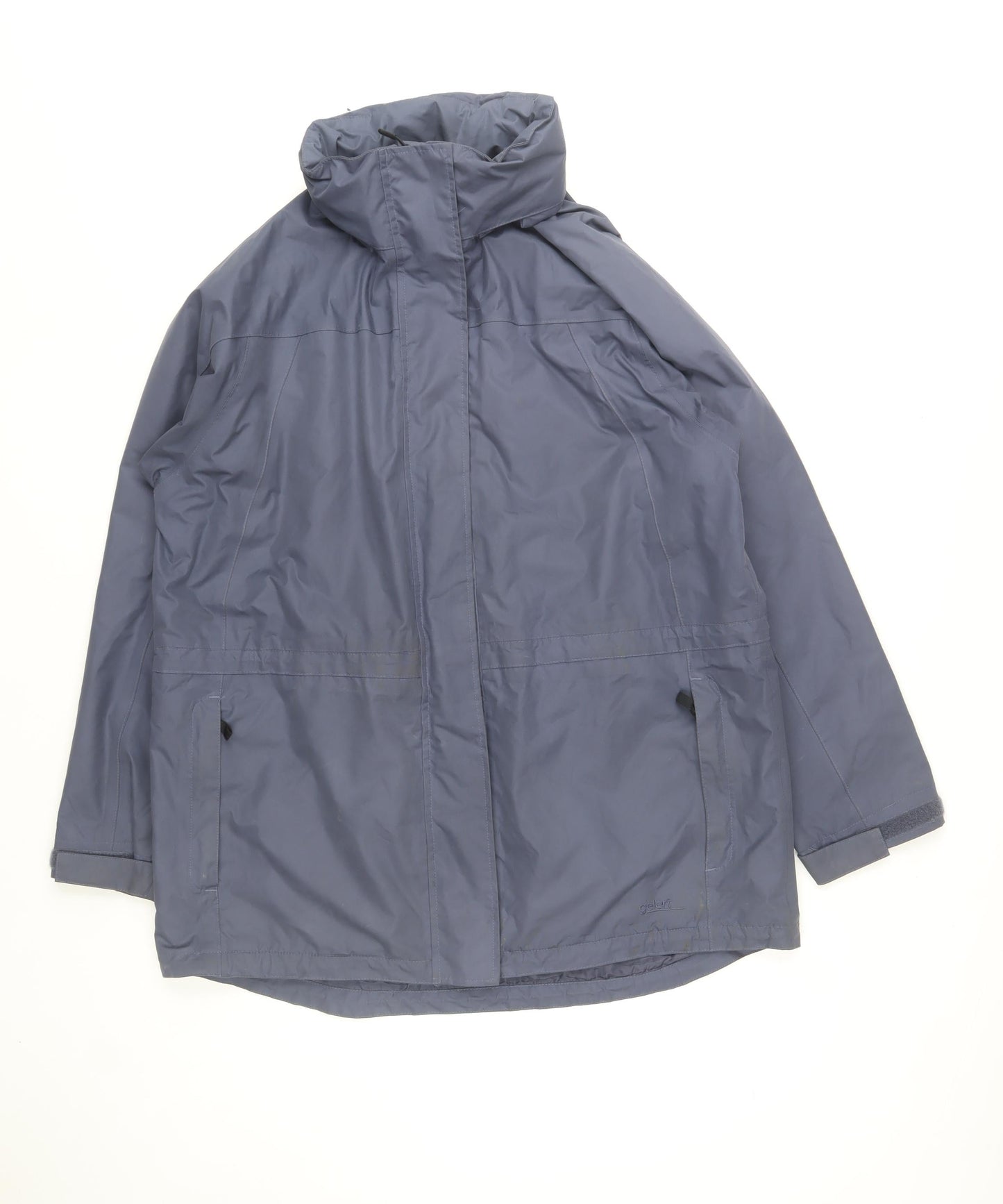 Gelert Womens Blue Waterproof Hooded Rain Coat Jacket Size 16