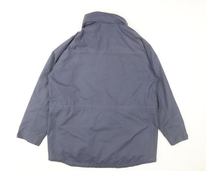 Gelert Womens Blue Waterproof Hooded Rain Coat Jacket Size 16