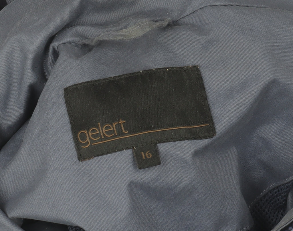Gelert Womens Blue Waterproof Hooded Rain Coat Jacket Size 16