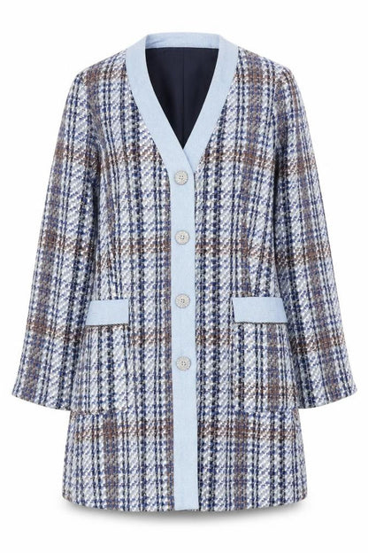 Womens UK Size XS Zara Blue Overcoat