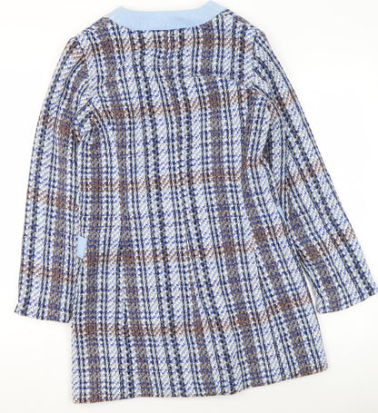 Womens UK Size XS Zara Blue Overcoat