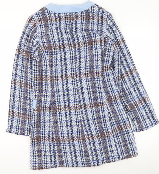 Womens UK Size XS Zara Blue Overcoat