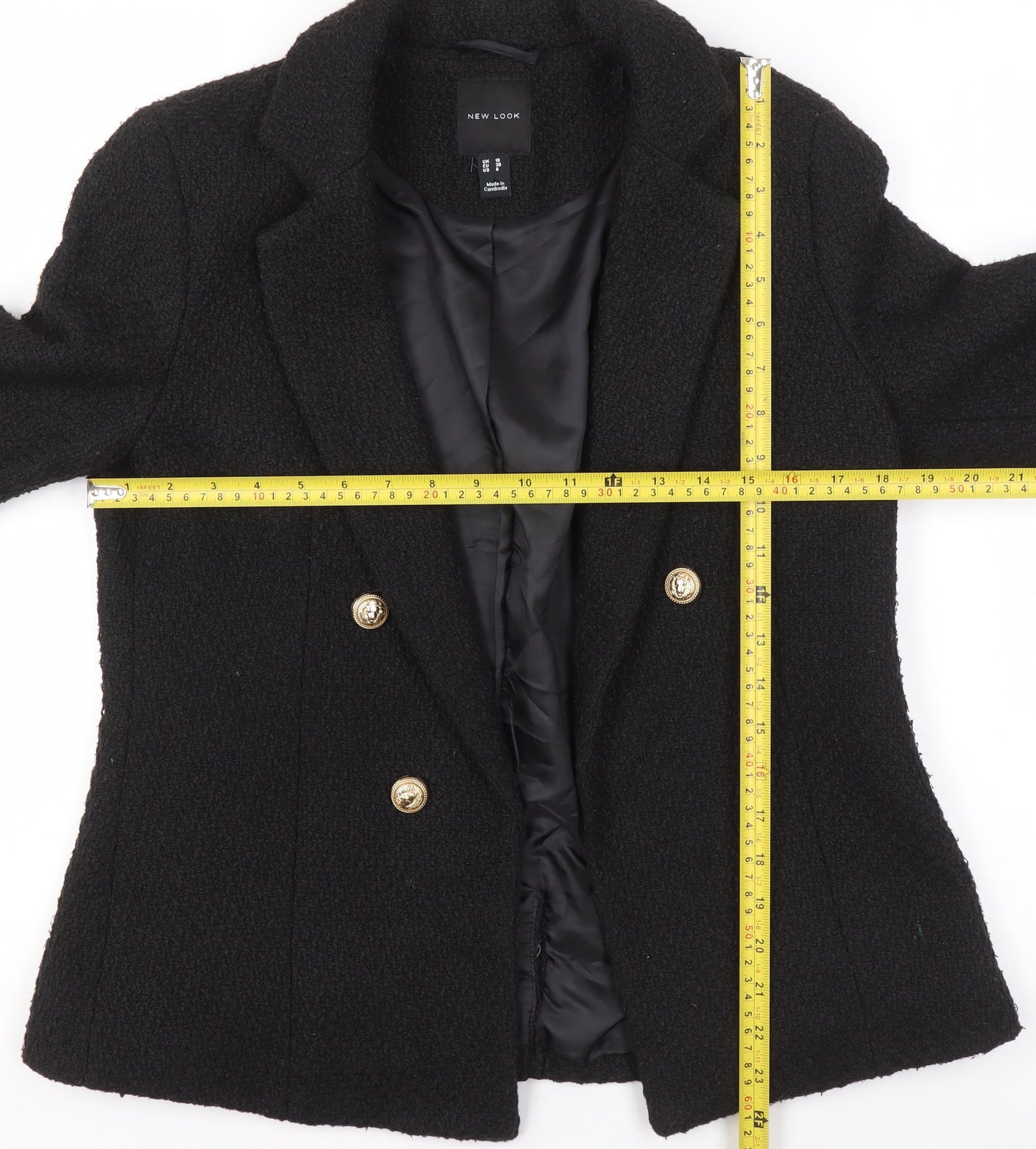 Womens UK Size 8 New Look Black Blazer