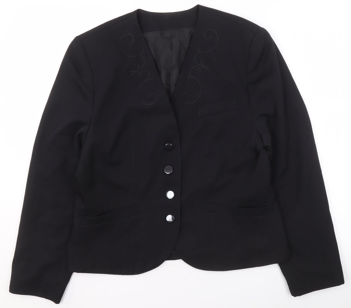 Womens UK Size 12 Betty Barclay Regular Black Blazer
