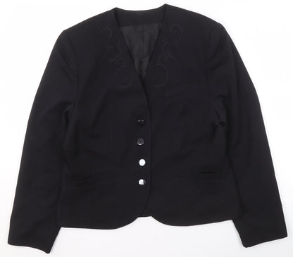 Womens UK Size 12 Betty Barclay Regular Black Blazer