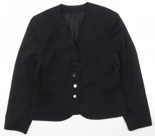 Womens UK Size 12 Betty Barclay Regular Black Blazer