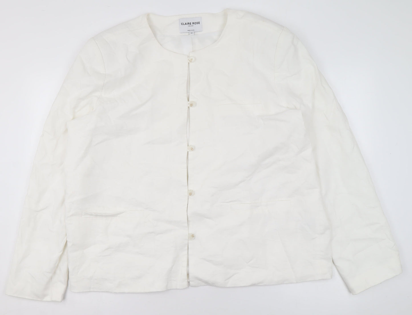 Womens UK Size 16 Claire Rose Regular White Blazer