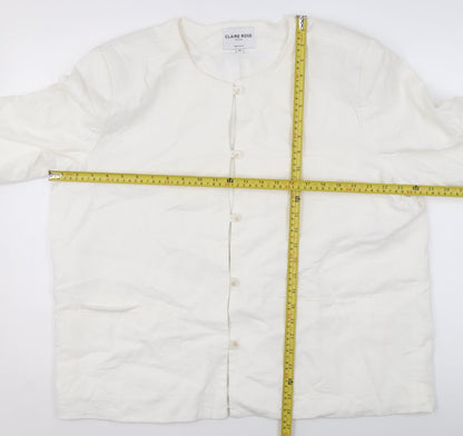 Womens UK Size 16 Claire Rose Regular White Blazer