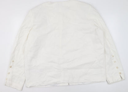 Womens UK Size 16 Claire Rose Regular White Blazer