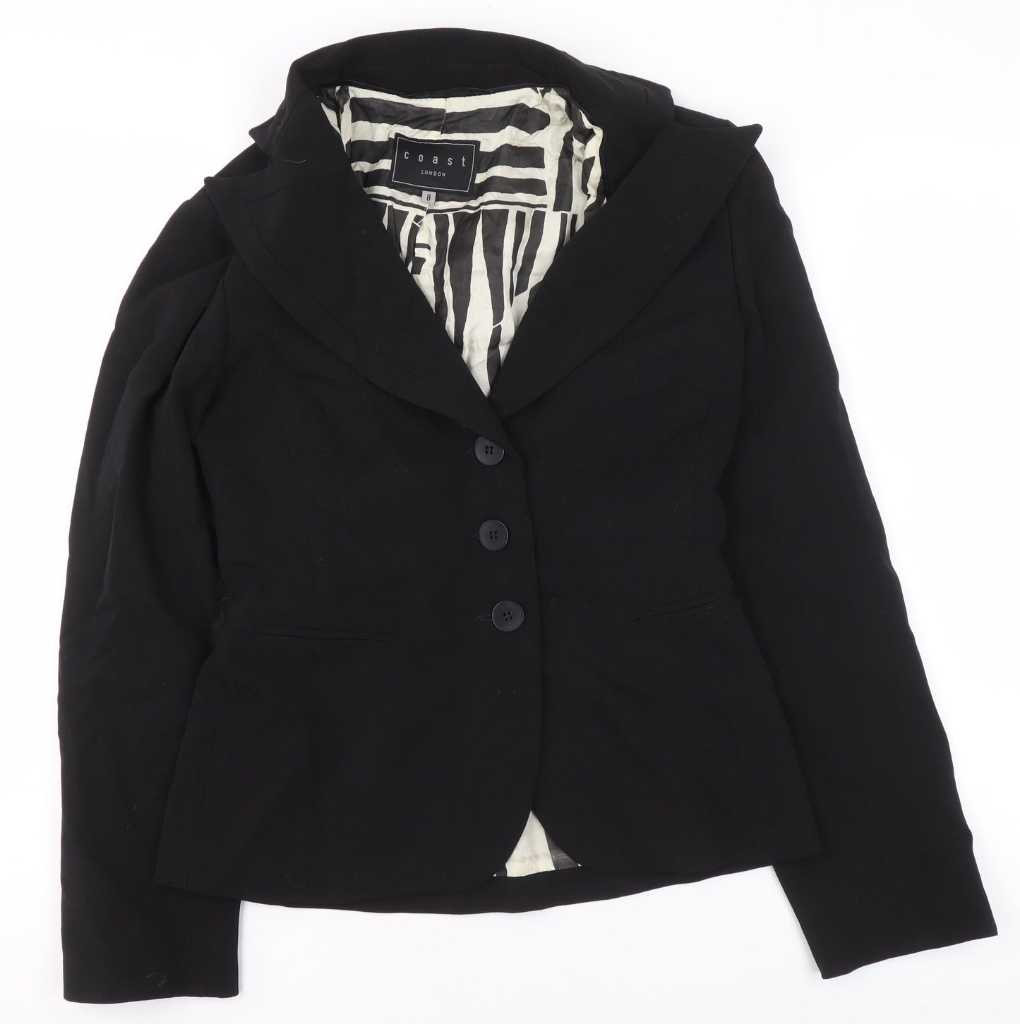 Coast Women's Black Size 8 Tailored Blazer Jacket