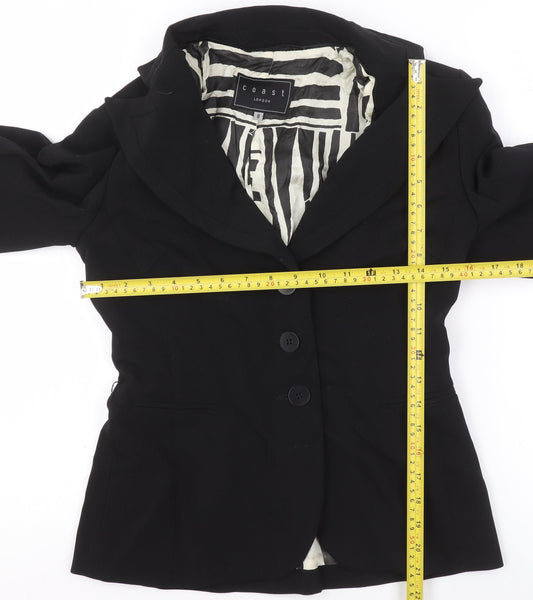 Coast Women's Black Size 8 Tailored Blazer Jacket
