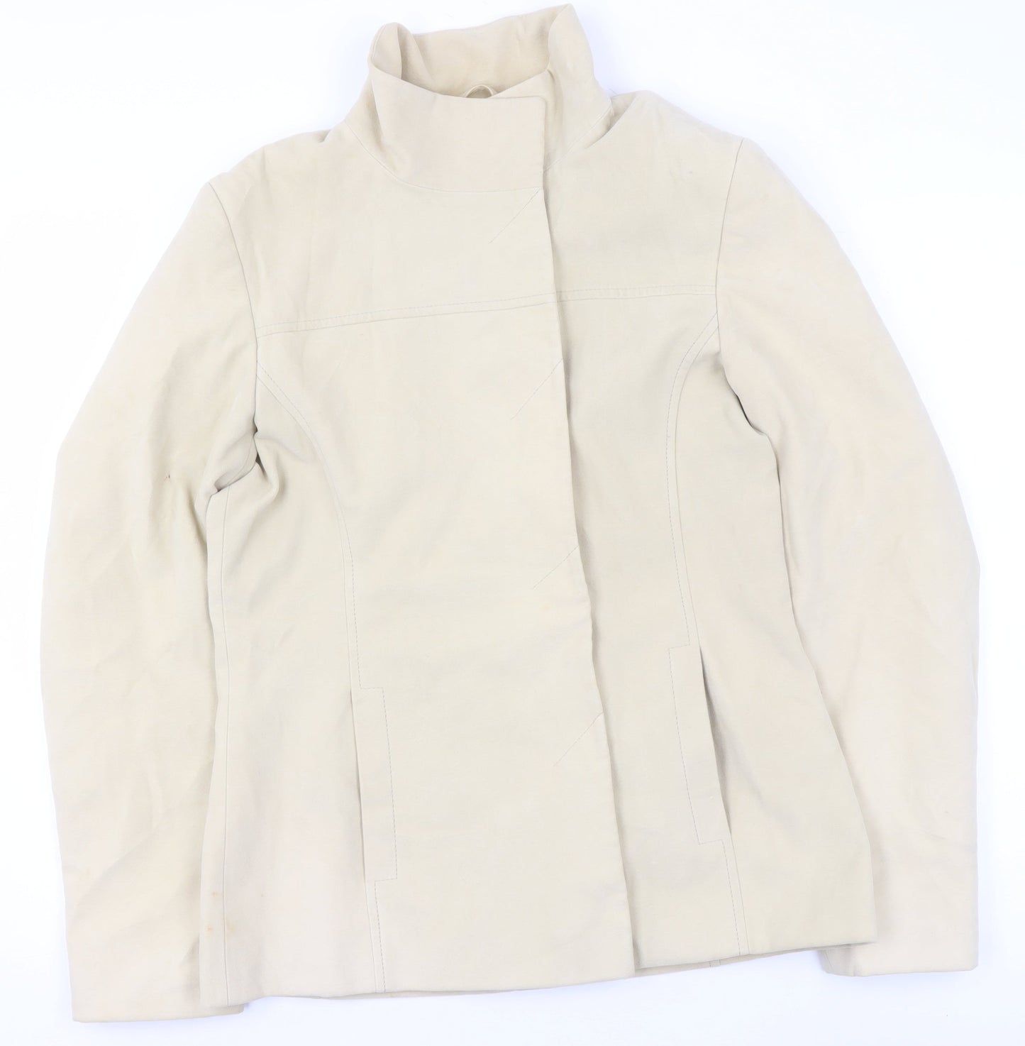 Womens UK Size 12 Dorothy Perkins Beige Basic Jacket