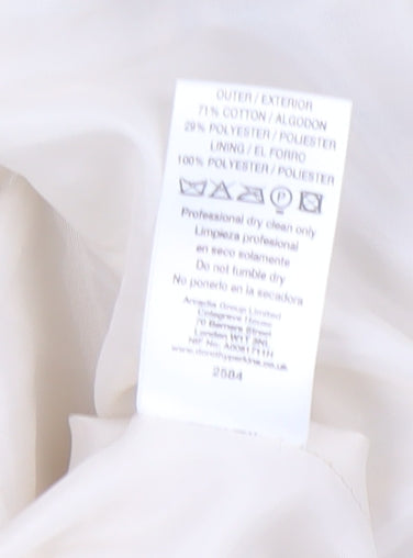 Womens UK Size 12 Dorothy Perkins Beige Basic Jacket