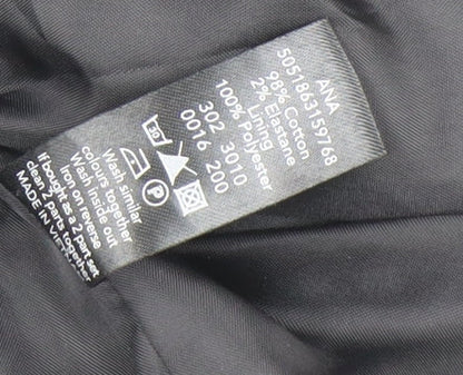 George Women's Black Blazer UK 18 Regular Fit One Button Lined Jacket