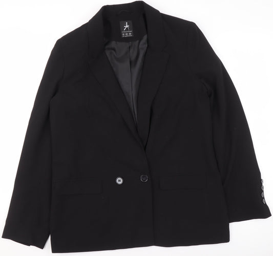 Atmosphere Women Black Size 14 Classic Single-Breasted Blazer